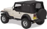 Bestop 51123-15 Replace-A-Top Soft Top - Without Frame (Requires Factory Frame) Black Denim - Image 4