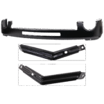 Replacement 3-Piece Kit, Bumper, Powdercoated Black, Includes (1) Bumper and (2) Bumper Bracket