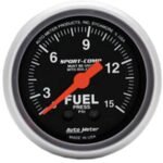 Autometer 3313 Sport-Comp Series Gauge, Fuel Pressure, 2 1/16in. 15Psi, Mechanical W/Isolator. - Image 2