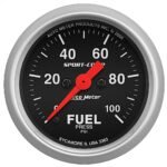 Autometer 3363 Sport-Comp Series Gauge, Fuel Pressure, 2 1/16in. 100Psi, Digital Stepper Motor.