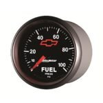 Autometer 3663-00406 Chevy Red Bowtie Series Gauge, Fuel Pressure, 2 1/16in. 100Psi, Digital Stepper Motor, Black. - Image 2