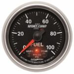 Autometer 3671 Sport-Comp II Series Gauge, Fuel Press, 2 1/16in. 100Psi, Digital Stpr Mtr W/Pk & Wrn.