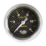 Autometer 4761 Carbon Fiber Series Gauge, Fuel Pressure, 2 1/16in. 15Psi, Digital Stepper Motor.