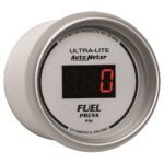 Autometer 6563 Ultra-Lite Series Gauge, Fuel Pressure, 2 1/16in. 100Psi, Digital, Silver Dial W/ Red Led - Image 3