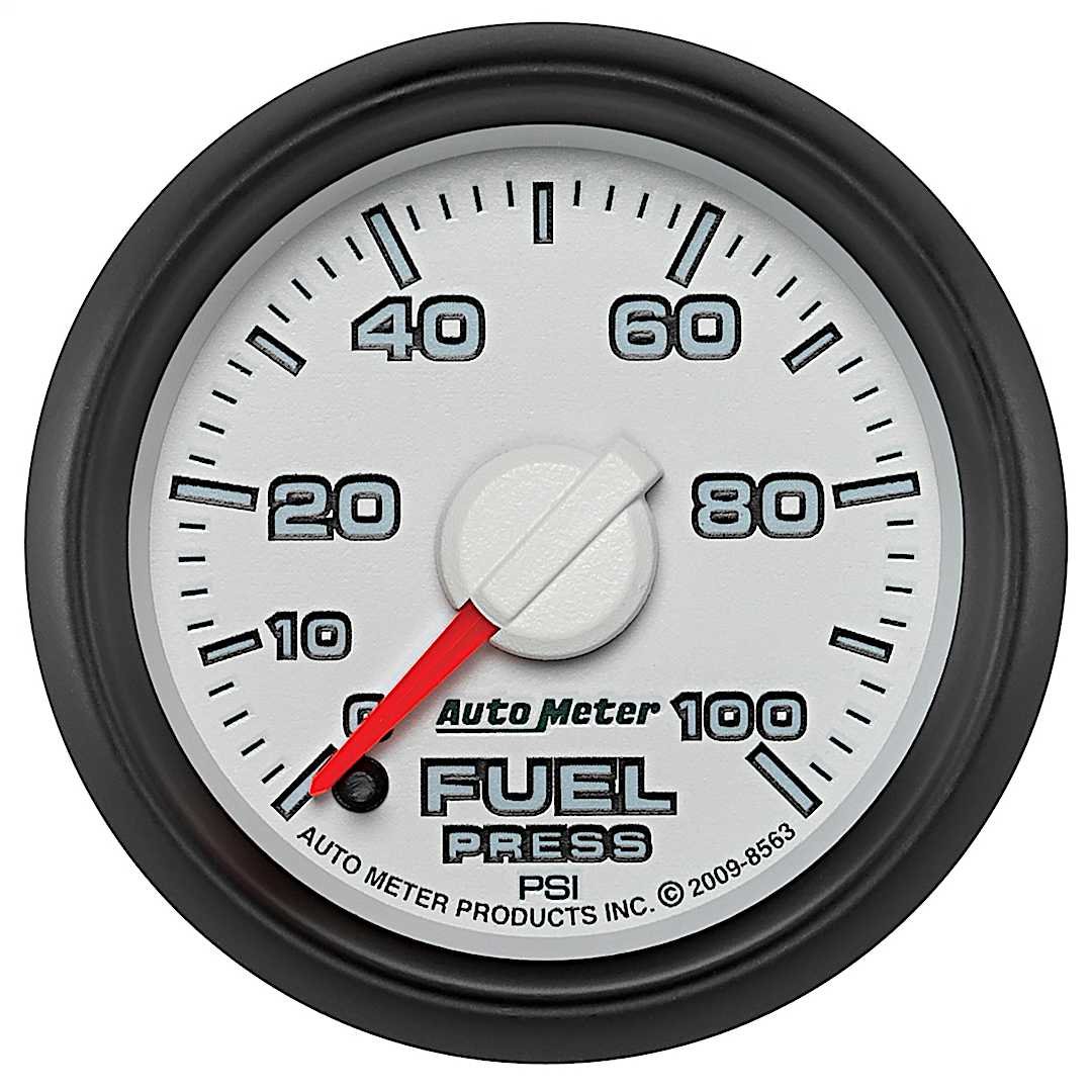 a488563_1.jpg Autometer 8563 Factory Match Ram Gen3 Series Gauge, Fuel Press, 2 1/16in. 100Psi, Digital Stepper Motor - Image 1