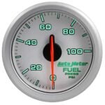 Autometer 9171-UL 2-1/16in. Fuel Press, 0-100 Psi, Airdrive, Silver - Image 6