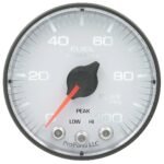 Autometer P314128 Spek Series Gauge, Fuel Press, 2 1/16in. 100Psi, Stepper Motor W/Peak & Warn, Wht/Blk. - Image 3