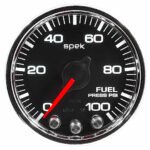Autometer P31431 Spek Series Gauge, Fuel Press, 2 1/16in. 100Psi, Stepper Motor W/Peak & Warn, Blk/Chrm. - Image 3