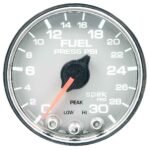 Autometer P31621 Spek Series Gauge, Fuel Press, 2 1/16in. 30Psi, Stepper Motor W/Peak & Warn, Slvr/Chrm. - Image 3