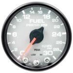 Autometer P31622 Spek Series Gauge, Fuel Press, 2 1/16in. 30Psi, Stepper Motor W/Peak & Warn, Slvr/Blk. - Image 3