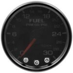 Autometer P31652 Spek Series Gauge, Fuel Press, 2 1/16in. 30Psi, Stepper Motor W/Pk & Wrn, Blk/Smoke/Blk.
