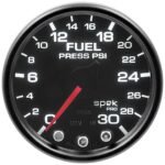Autometer P31652 Spek Series Gauge, Fuel Press, 2 1/16in. 30Psi, Stepper Motor W/Pk & Wrn, Blk/Smoke/Blk. - Image 3