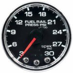 Autometer P32131 Spek Series Gauge, Rail Press, 2 1/16in. 30Kpsi, Stepper Motor W/Peak & Warn, Blk/Chrm. - Image 3