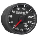 Autometer P321328 Spek Series Gauge, Rail Press, 2 1/16in. 30Kpsi, Stepper Motor W/Peak & Warn, Blk/Blk. - Image 4