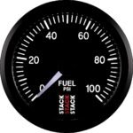 Autometer ST3306 Stack Series Gauge, Fuel Press, Pro Stepper Motor, 52Mm, Blk, 0-100Psi, 1/8in. Nptf Male - Image 2