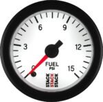Autometer ST3354 Stack Series Gauge, Fuel Press, Pro Stepper Motor, 52Mm, Wht, 0-15Psi, 1/8in. Nptf Male - Image 2