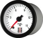 Autometer ST3354 Stack Series Gauge, Fuel Press, Pro Stepper Motor, 52Mm, Wht, 0-15Psi, 1/8in. Nptf Male - Image 4