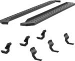Aries 2055533 Running Boards, Powdercoated Textured Black, Steel, Diameter - 6.5 in., Crew Cab Pickup, RidgeStep Commercial Series
