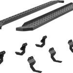 Aries 2055533 Running Boards, Powdercoated Textured Black, Steel, Diameter - 6.5 in., Crew Cab Pickup, RidgeStep Commercial Series