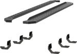 Aries 2055549 Running Boards, Powdercoated Textured Black, Steel, Diameter - 6.5 in., Crew Cab Pickup, RidgeStep Commercial Series