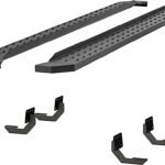 Aries 2055549 Running Boards, Powdercoated Textured Black, Steel, Diameter - 6.5 in., Crew Cab Pickup, RidgeStep Commercial Series