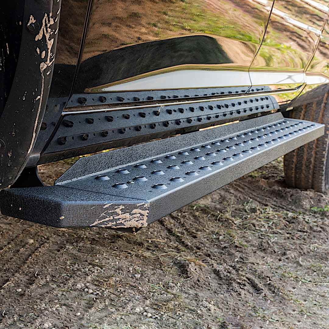 ars20555563_1.jpg Aries 20555563 RidgeStep Series Running Boards, Powdercoated Textured Black Non-Powered Steel Set of 2 - Image 1