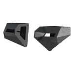 Aries 2081208 Front, Driver or Passenger Side Bumper End, Flat black Carbon Steel
