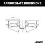 Aries 2081208 Front, Driver or Passenger Side Bumper End, Flat black Carbon Steel - Image 2