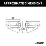 Aries 2081209 Front, Driver or Passenger Side Bumper End, Flat black Carbon Steel - Image 2