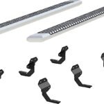 Aries 2555026 Running Boards, Powdercoated Chrome, Aluminum, Extended Crew Cab Pickup, 5.5 in., AdvantEDGE Series
