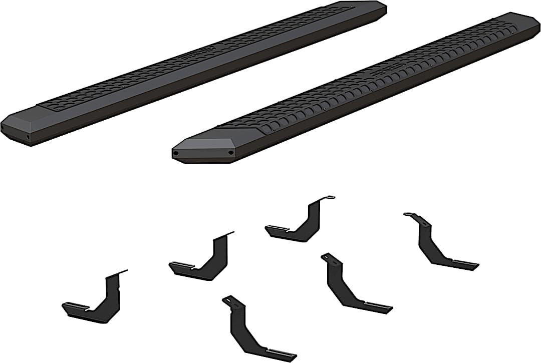 ars2556048_1.jpg Aries 2556048 Running Boards, Powdercoated Black, Aluminum, 91 in. Length, Diameter - 5.5 in., Cab & Chassis - Crew Cab/Crew Cab Pickup, AdvantEDGE Series - Image 1