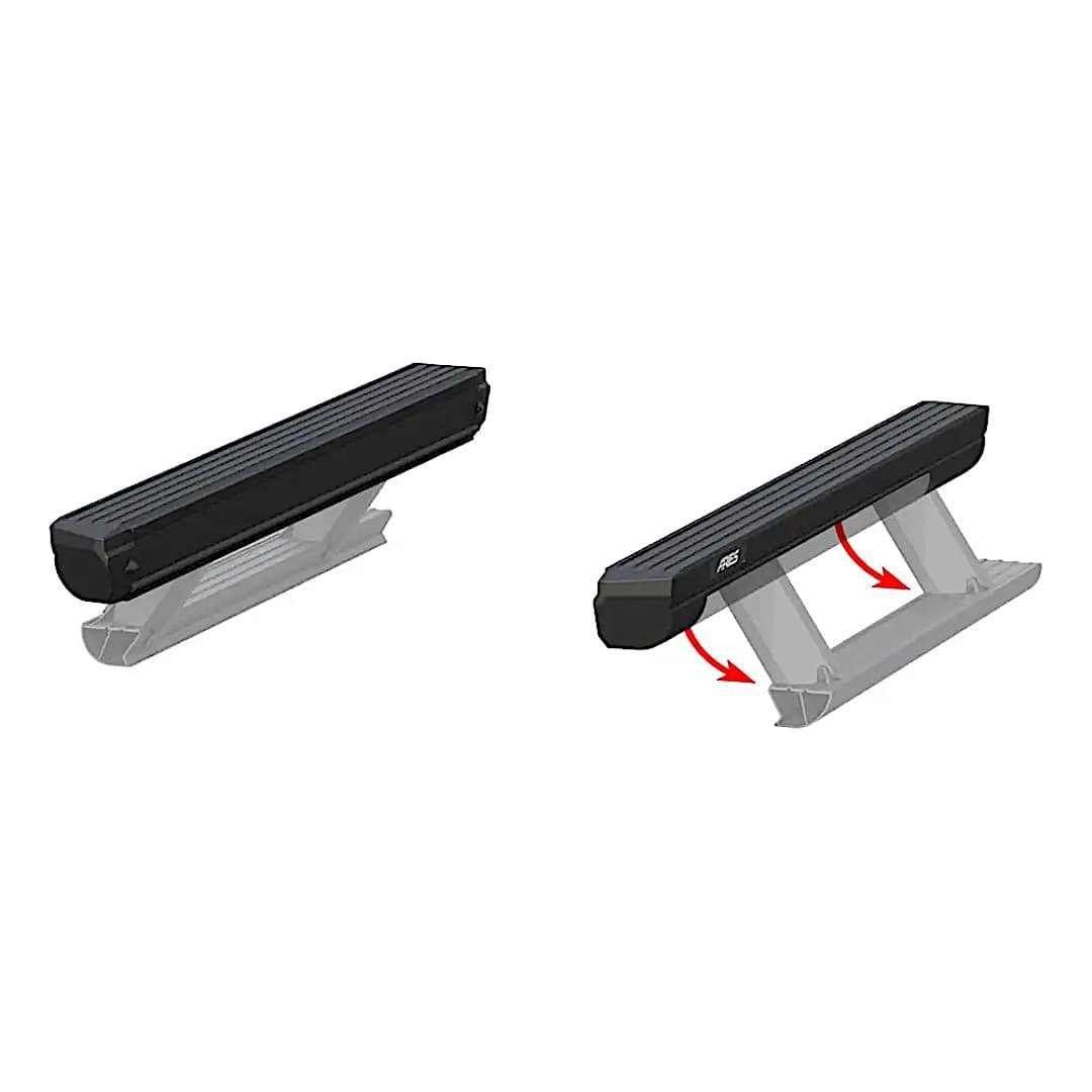 ars3025144_1.jpg Aries 3025144 Running Boards, Carbide Black Powder Coat Powered Carbon Steel Set of 2 - Image 1