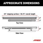 Aries 3025144 Running Boards, Carbide Black Powder Coat Powered Carbon Steel Set of 2 - Image 3
