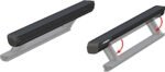 Aries 3025165 ActionTrac Series Running Boards - Powdercoated Textured Black, Set of 2, Without Mounting Brackets