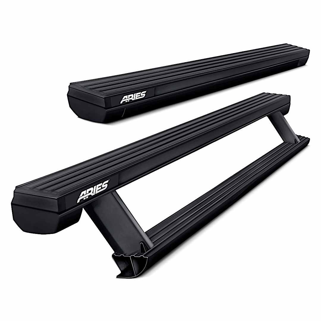 ars3034471_1.jpg Aries 3034471 Running Boards, Carbide Black Powder Coat, Aluminum, Mounting Hardware and Wiring Harness Included, 2-Door, Sport Utility, 48.75 in, ActionTrac Series - Image 1