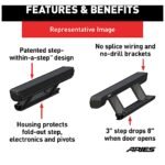 Aries 3036572 Running Boards, Carbide Black Powder Coat, Aluminum, Sport Utility, 69.6 in., ActionTrac Series - Image 4