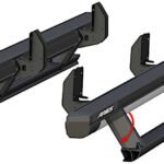 Aries 3047902 Running Boards, Powdercoated Textured Black, Aluminum, Crew Cab Pickup, 79 in., ActionTrac Series