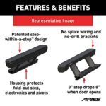 Aries 3047923 Running Boards, Carbide Black Powder Coat, Aluminum, Crew Cab Pickup, 79 in., ActionTrac Series - Image 3