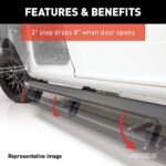 Aries 3047923 Running Boards, Carbide Black Powder Coat, Aluminum, Crew Cab Pickup, 79 in., ActionTrac Series - Image 6