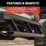 Aries 3047923 Running Boards, Carbide Black Powder Coat, Aluminum, Crew Cab Pickup, 79 in., ActionTrac Series - Image 7
