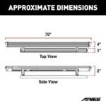 Aries 3047975 Running Boards, Carbide Black Powder Coat, Aluminum, Crew Cab Pickup, 79 in., ActionTrac Series - Image 4