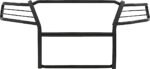 Aries 4088 Grille Guard, Powdercoated Black Steel