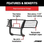 Aries 5060 Grille Guard, Semi-Gloss Black Powder Coat Carbon Steel - Image 4
