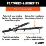 Curt 70001 Tow Bar - Textured black powdercoat, Carbon Steel, Universal, Sold Individually - Image 3