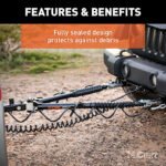 Curt 70001 Tow Bar - Textured black powdercoat, Carbon Steel, Universal, Sold Individually - Image 4