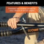 Curt 70001 Tow Bar - Textured black powdercoat, Carbon Steel, Universal, Sold Individually - Image 5