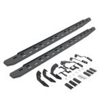 Go Rhino 69604280ST Running Boards, Protective Bedliner Coating, Galvanized Steel, Mounting Bracket Kit Included, DIESEL, 4-Door, Extended Cab Pickup, RB30 Slim Line Series