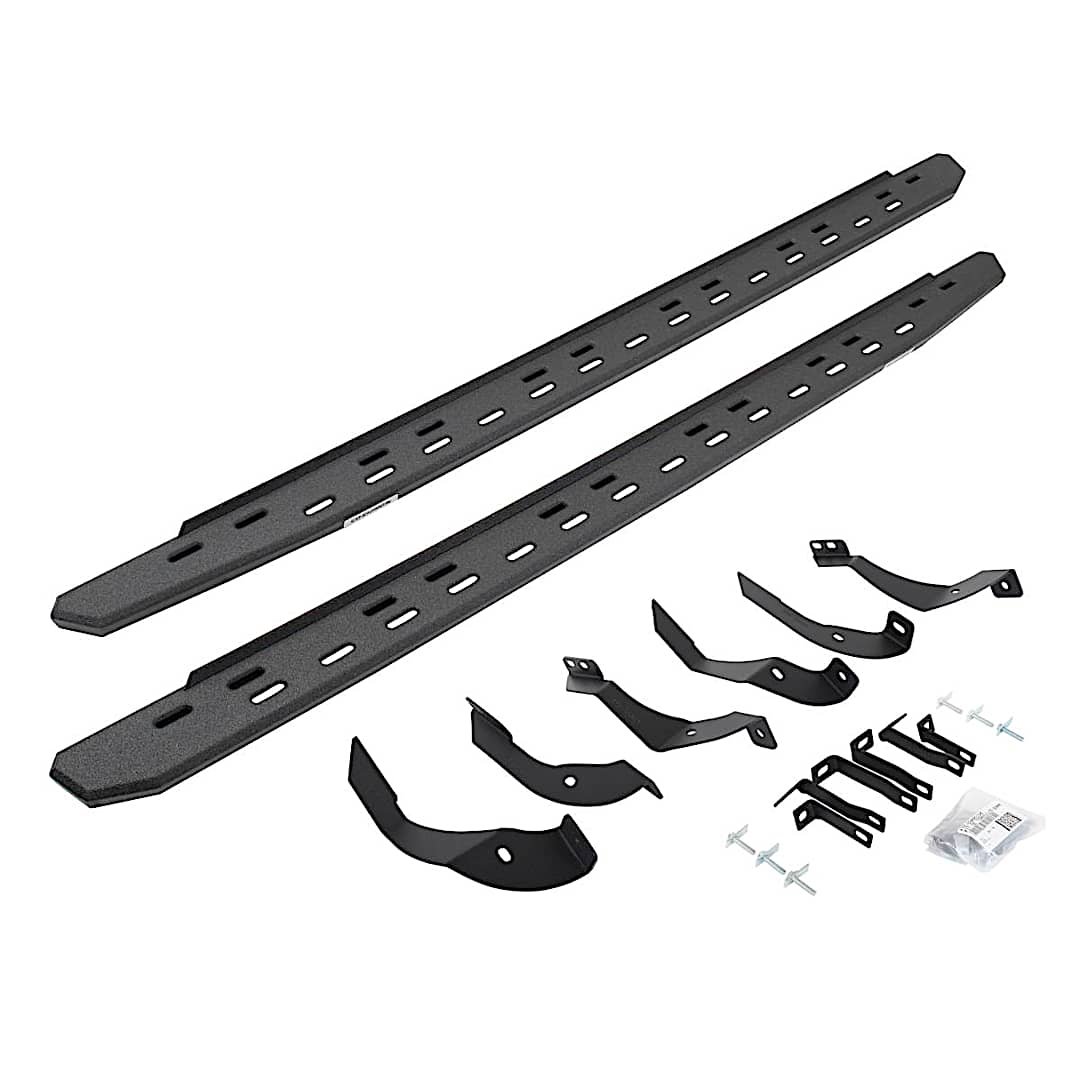 d2669605187st_1.jpg Go Rhino 69605187ST Running Boards, Protective Bedliner Coating, Galvanized Steel, Mounting Bracket Kit Included, DIESEL, 4-Door, Crew Cab Pickup, RB30 Slim Line Series - Image 1