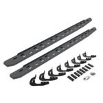 Go Rhino 69605880ST Running Boards, Protective Bedliner Coating, Galvanized Steel, Mounting Bracket Kit Included, 4-Door, Extended Cab Pickup, RB30 Slim Line Series