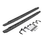 Go Rhino 69610687ST Running Boards, Protective Bedliner Coating, Galvanized Steel, Mounting Bracket Kit Included, 4-Door, Crew Cab Pickup, RB30 Slim Line Series
